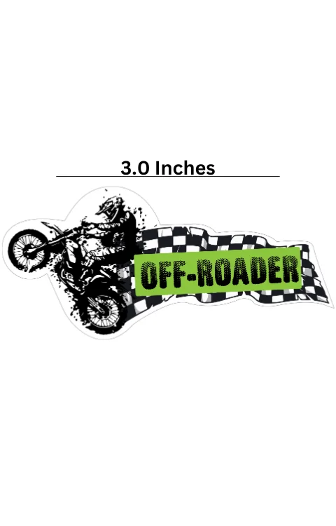 Off Roader Universal Sticker | Printed In Premium Gloss Vinyl With FPF(Fade Protection Film), Water Proof, Precut Sticker, Pack Of 1